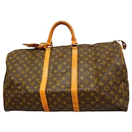 Louis Vuitton-Louis Vuitton Keepall Bandouliere 55-Brown