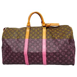 Louis Vuitton-Louis Vuitton Keepall Bandouliere 55-Brown