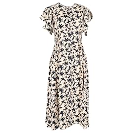 Ulla Johnson-Ulla Johnson Anais Midi Dress in Cream Viscose-White,Cream