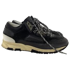 Lanvin- Lanvin Runners DS Sneakers in Black Suede and Leather-Black