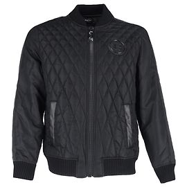 Balmain gesteppte Bomberjacke aus schwarzem Polyester Schwarz