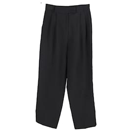 Autre Marque-The Frankie Shop Pleated Trouser Pants in Black Polyester-Black