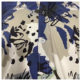 Burberry- Burberry London Abstract Print Short Sleeve Shirt in Multicolor Cotton-Multiple colors