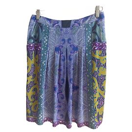 Etro Rock Paisley Muster Senfgelb Polyester Senf
