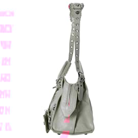 Balenciaga-Balenciaga Neo Cagole City Shoulder Bag in Pink Lamb Leather-Pink
