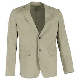 Theory-Theory Single-Breasted Blazer in Olive Linen-Green,Olive green
