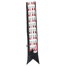 Prada-Prada Lipstick Print Scarf in Multicolor Silk-Other
