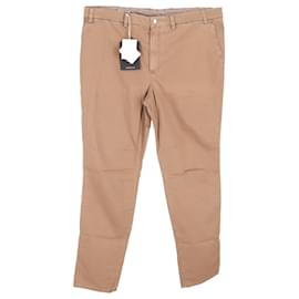 Brunello Cucinelli-Brunello Cucinelli Slim Fit Jeans in Brown Cotton-Brown