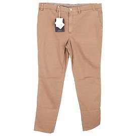 Jeans Slim Fit Brunello Cucinelli em algodão marrom Marrom