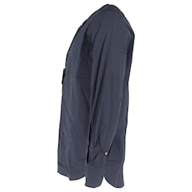 Prada-Prada Buttondown Shirt in Navy Blue Cotton-Blue,Navy blue