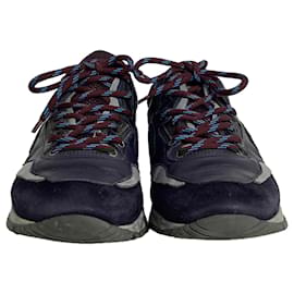 Lanvin- Lanvin Runners DS Sneakers in Blue Suede and Leather-Blue