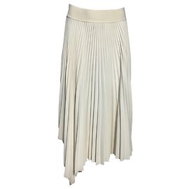 Falda midi plisada Joseph Ade en poliéster blanco Blanco Crudo