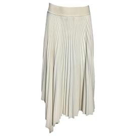 Joseph-Joseph Ade Pleated Midi Skirt in White Polyester-White,Cream