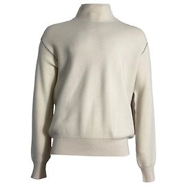 Pull à col roulé Bottega Veneta en laine crème Blanc Écru