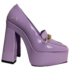 Jimmy Choo Diamond Tilda Plateforme Pompes en Cuir Violet Violet