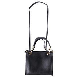 Borsa a spalla Marni Grip in pelle blu navy Blu Blu navy