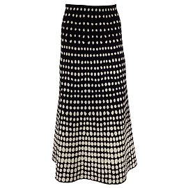 Alaïa Gonna midi a pois Alaia in viscosa nera e bianca Nero