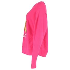 Gucci- Gucci Embroidered Teddy Bear Sweater in Pink Cotton-Pink