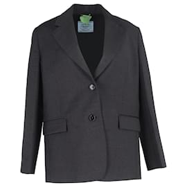 Prada-Prada Oversized Blazer in Grey Wool-Grey