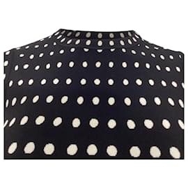 Autre Marque-Alaia Polka Dot Sleeveless Crop Top in Black Viscose-Black