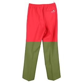 Prada-Prada Gabardine Track Pants in Red Polyester-Red