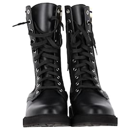 Fendi- Fendi Rockoko Sock Biker Boots in Black Calf Leather-Black