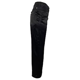 Givenchy- Givenchy Layered Straight-Leg Trousers in Black Viscose and Cotton-Black