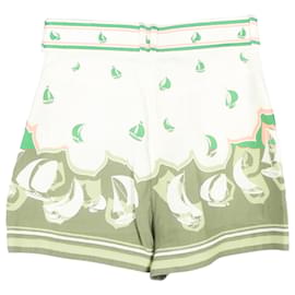Zimmermann- Zimmermann Belted Printed Shorts in Multicolor Linen-Multiple colors