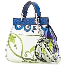 Dolce & Gabbana-Dolce & Gabbana White Leather Sicily Key Chain-White