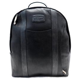 NEW ST DUPONT LINE D D-181257 BLACK GRAINED LEATHER BACKPACK BAG Black