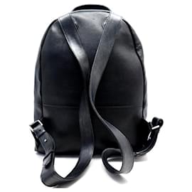 St Dupont-NEW ST DUPONT LINE D D-181257 BLACK GRAINED LEATHER BACKPACK BAG-Black