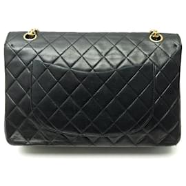 Chanel-VINTAGE CHANEL TIMELESS CLASSIC QUILTED LEATHER MEDIUM HANDBAG-Black