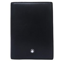 MONTBLANC MEISTERSTÜCK WALLET 4CC BLACK LEATHER CARDS HOLDER Black