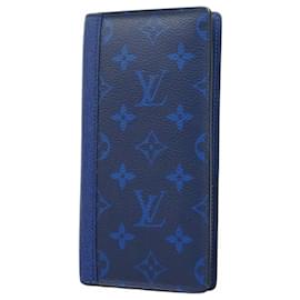 Louis Vuitton-Louis Vuitton Long Wallet Taigarama Portefeuille Brazza M30297 Cobalt-Blue