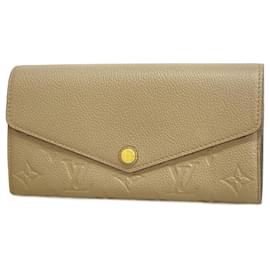 Louis Vuitton-Louis Vuitton Long Wallet Monogram Empreinte Portefeuille Sarah M68708-Grey