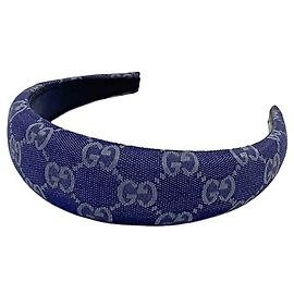 Faixa de cabelo em lona Gucci Azul Azul marinho