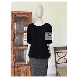 Chanel-Supermarket Collection Black Tweed Jacket-Black
