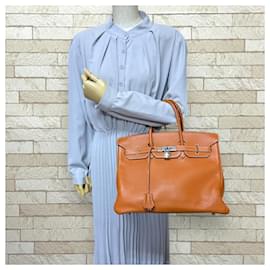 Hermès-Hermes Birkin 35 Handbag in Swift Brown-Brown