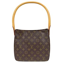 Louis Vuitton-Louis Vuitton Looping MM Monogram Shoulder Bag-Brown,Monogram