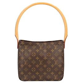 Louis Vuitton-Louis Vuitton Looping MM Monogram Shoulder Bag-Brown,Monogram