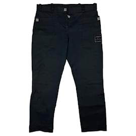 Chanel-Chanel Sport 03A Black CC Logo Trousers Pants-Black