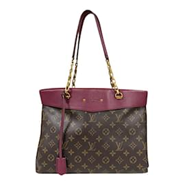 Louis Vuitton-Louis Vuitton Pallas Shopper Monogram Shoulder Bag-Brown,Other