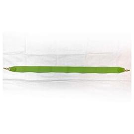 Hermès-Hermes Apple Green Canvas and Leather Shoulder Strap-Green