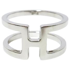 Hermès-Hermes H en Rond Scarf Ring-Silvery