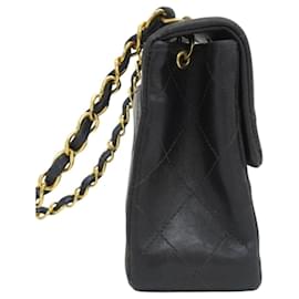 Chanel-Chanel Lamb Leather Turnlock Coco Mark Matelasse Mini Square Chain Shoulder Bag-Black