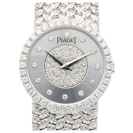 Piaget Tradition 18K Handaufzug Damenuhr Silber