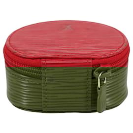 Louis Vuitton-LOUIS VUITTON Epi Ecrin Bijoux8 Jewelry Box Red M48227 LV Auth bs21407-Red