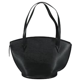Louis Vuitton-LOUIS VUITTON Epi Saint Jacques Shopping Shoulder Bag Black M52262 Auth 108409-Black
