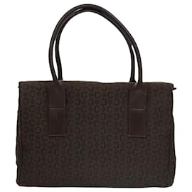 Céline-CELINE C Macadam Canvas Tote Bag Brown Auth bs21469-Brown