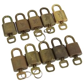 Louis Vuitton-LOUIS VUITTON Padlock 10set metal Gold Tone LV Auth ar13159-Other